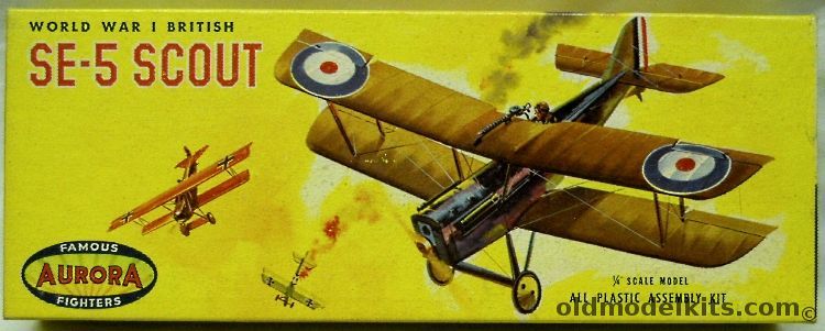 Aurora 1/48 British SE-5 Scout - Yellow Box Issue, 103-79 plastic model kit